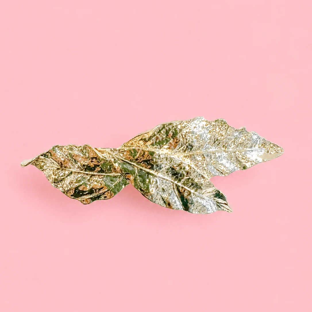 Barrette à cheveux - feuille élégante