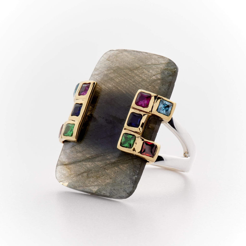 Bague argent et Labradorite - Cassia