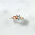Bague Soleia – Plaqué Or 3 Microns Zircon Champagne Pêche