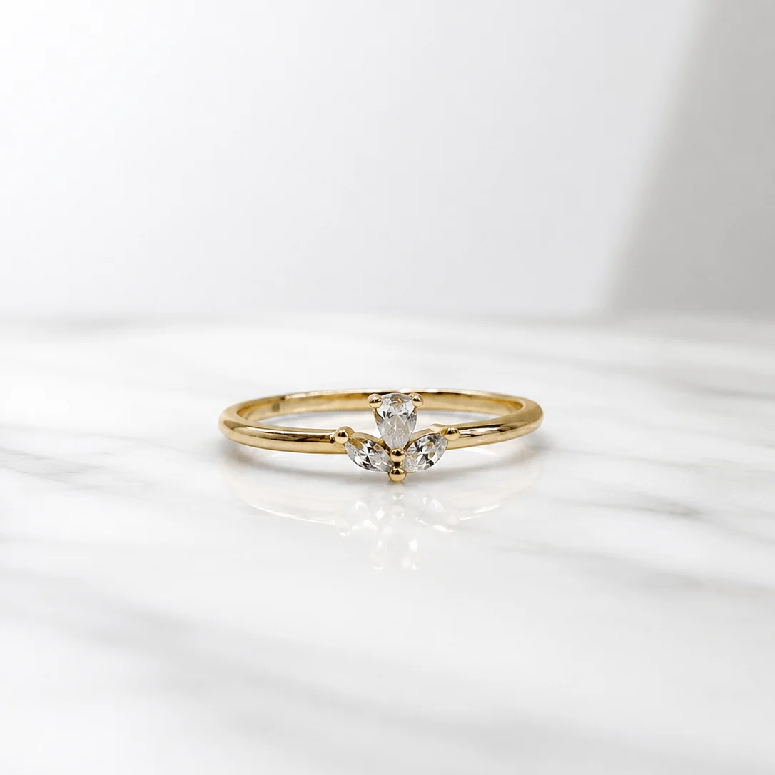 Bague Petite Fleur — Plaqué Or 3 Microns